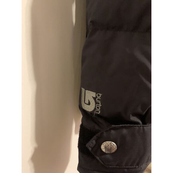 Burton Mens Winter Jacket XL Black Insulated Down Puffer Pockets Zipper Snaps - Picture 6 of 16